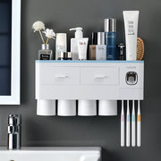 Bathroom Organizer Set Toothbrush 4 Cup Holder